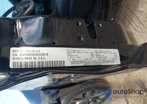 2021 Jeep Cherokee 80Th Anniversary 4X4 z USA, uszkodzony, nr VIN 1C4PJMMX5MD228519